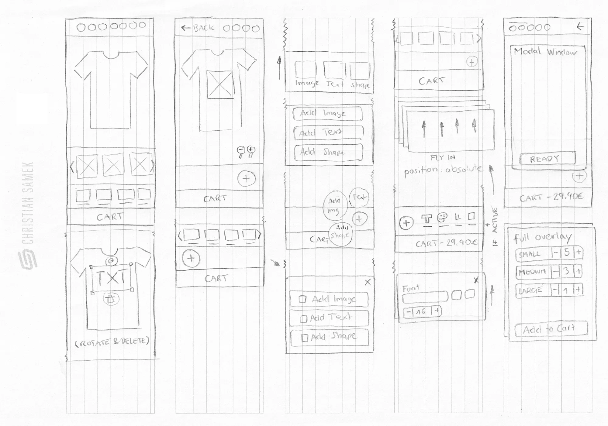 Paper Wireframes - Mobile